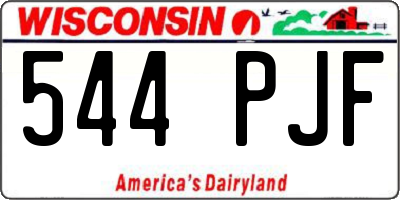WI license plate 544PJF