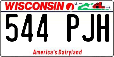 WI license plate 544PJH