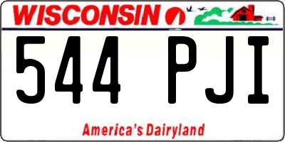 WI license plate 544PJI
