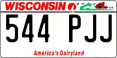 WI license plate 544PJJ