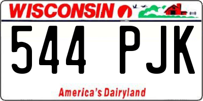 WI license plate 544PJK