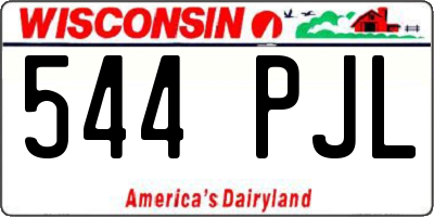 WI license plate 544PJL