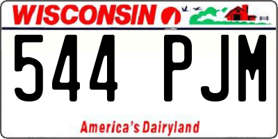WI license plate 544PJM
