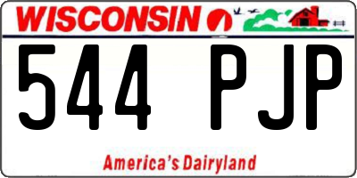 WI license plate 544PJP
