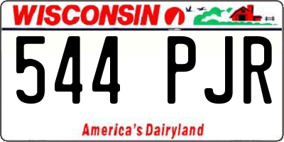 WI license plate 544PJR
