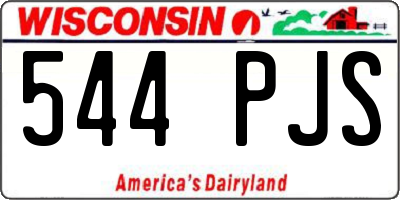 WI license plate 544PJS