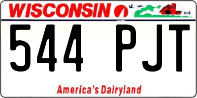 WI license plate 544PJT