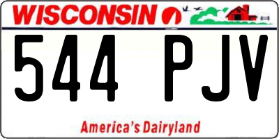 WI license plate 544PJV