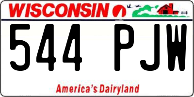 WI license plate 544PJW