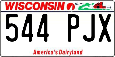 WI license plate 544PJX