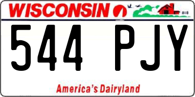 WI license plate 544PJY