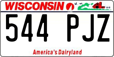 WI license plate 544PJZ