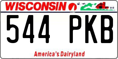 WI license plate 544PKB