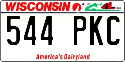 WI license plate 544PKC