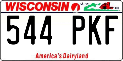 WI license plate 544PKF