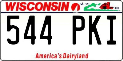 WI license plate 544PKI