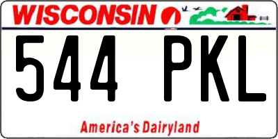 WI license plate 544PKL