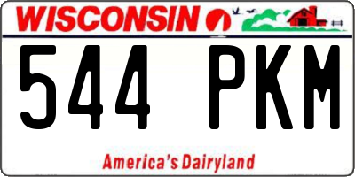 WI license plate 544PKM