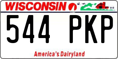 WI license plate 544PKP