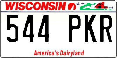 WI license plate 544PKR