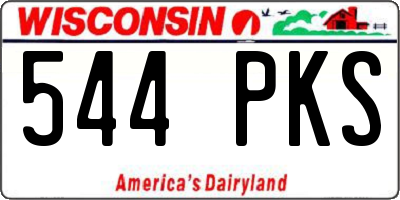 WI license plate 544PKS