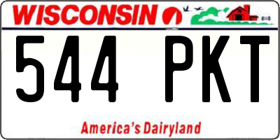 WI license plate 544PKT
