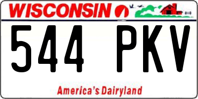 WI license plate 544PKV