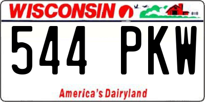 WI license plate 544PKW