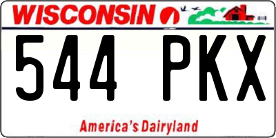 WI license plate 544PKX