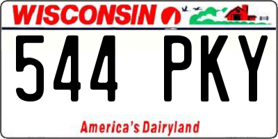 WI license plate 544PKY