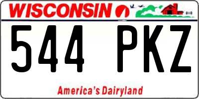 WI license plate 544PKZ