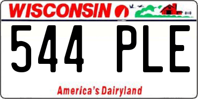 WI license plate 544PLE