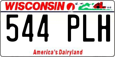 WI license plate 544PLH