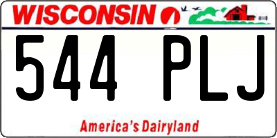 WI license plate 544PLJ
