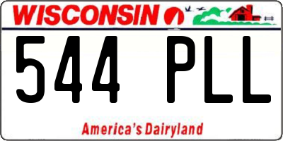 WI license plate 544PLL