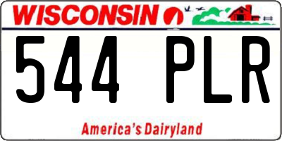 WI license plate 544PLR