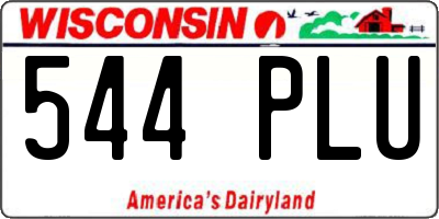 WI license plate 544PLU