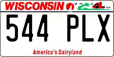 WI license plate 544PLX