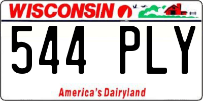 WI license plate 544PLY