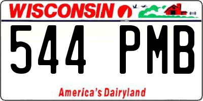 WI license plate 544PMB