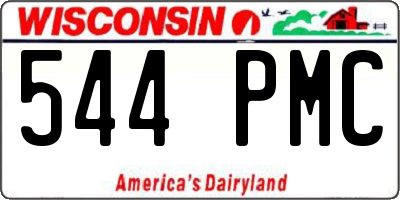 WI license plate 544PMC