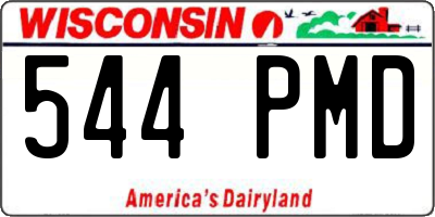 WI license plate 544PMD