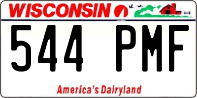 WI license plate 544PMF