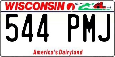 WI license plate 544PMJ