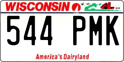 WI license plate 544PMK