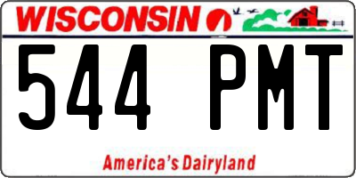 WI license plate 544PMT