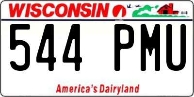 WI license plate 544PMU