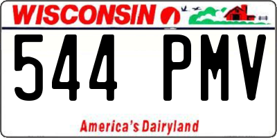 WI license plate 544PMV