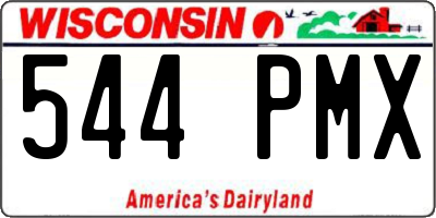 WI license plate 544PMX