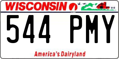 WI license plate 544PMY